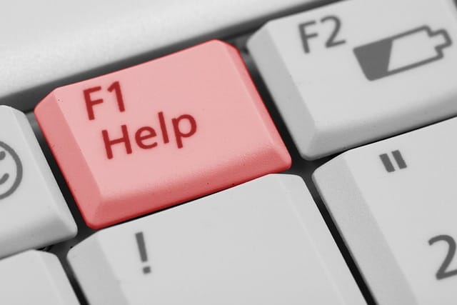 help button on computer keyword