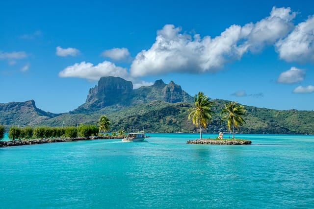 a tropical island