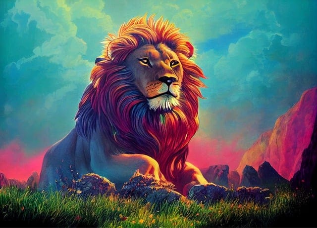 AI-generated lion